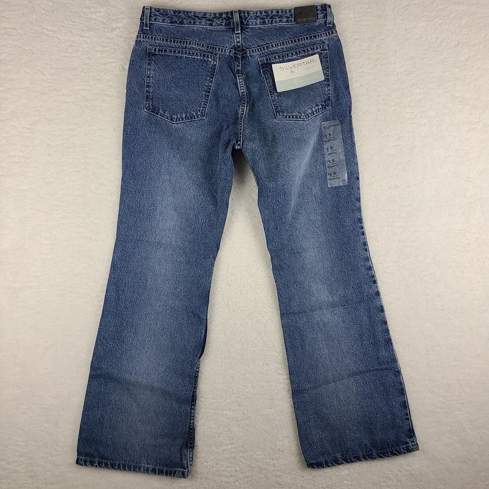 SilverTab Levi's Jeans Womens‎ 13S 13 Short Blue Neo Relaxed Boot Cut NWT NEW